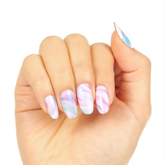 *Retired* Color Street: Cotton Candy Swirl | Pastel Pink Blue Duochrome Spring - Picture 11 of 14